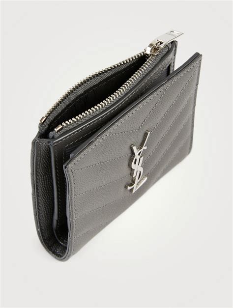 ysl badge holder|YSL monogram card case.